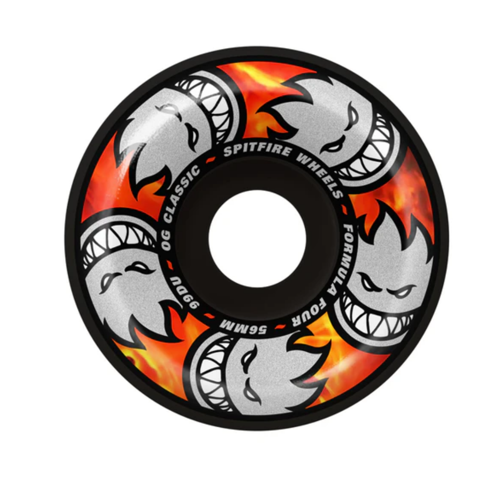 Spitfire Formula Four Multiball OG Classics 56mm 99a Skateboard Wheel (Black)