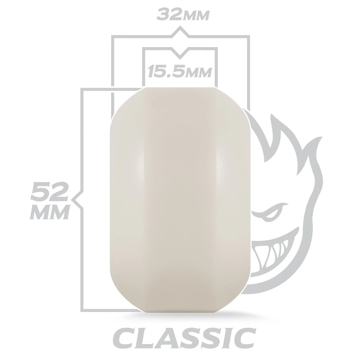 Spitfire Formula Four Classic 52mm 99a Skateboard Wheel (Green)