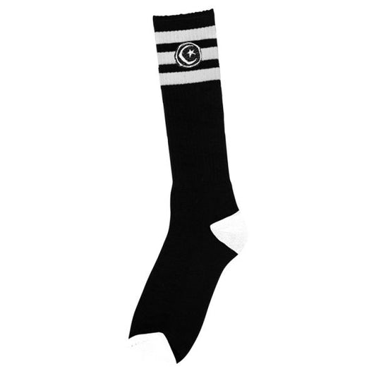 3 Stripe Tall Sock (Black)