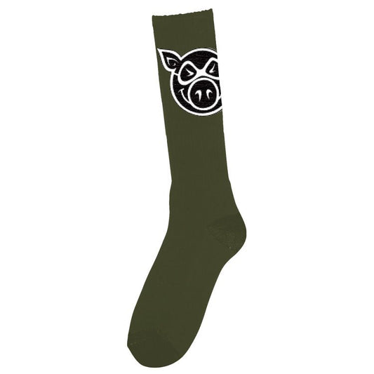 Pig Head Tall Sock (Military)