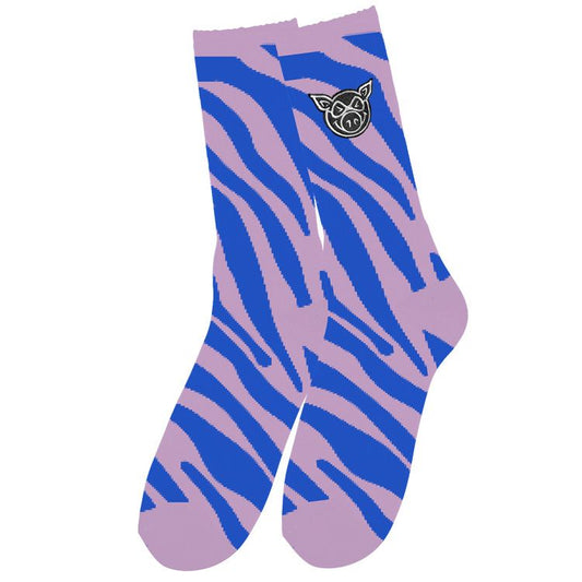 Zebra Socks (Purple)