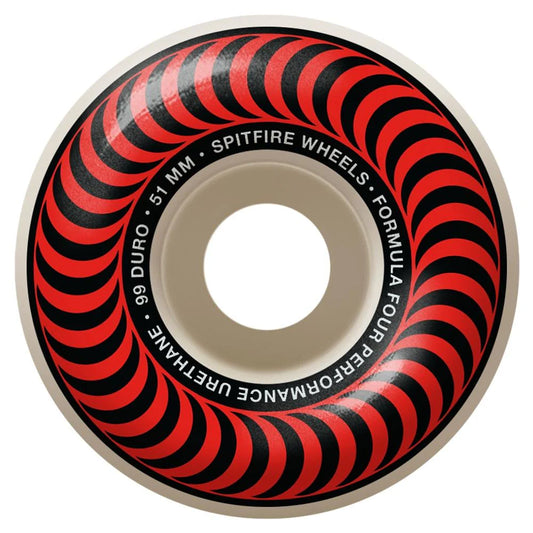 51mm Formula Four Classic Red 99a Skateboard Wheel